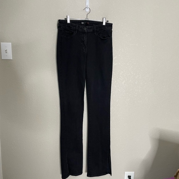 3x1 Revolve Split Seal Bell Jeans in Black Stone 29 - Picture 3 of 8